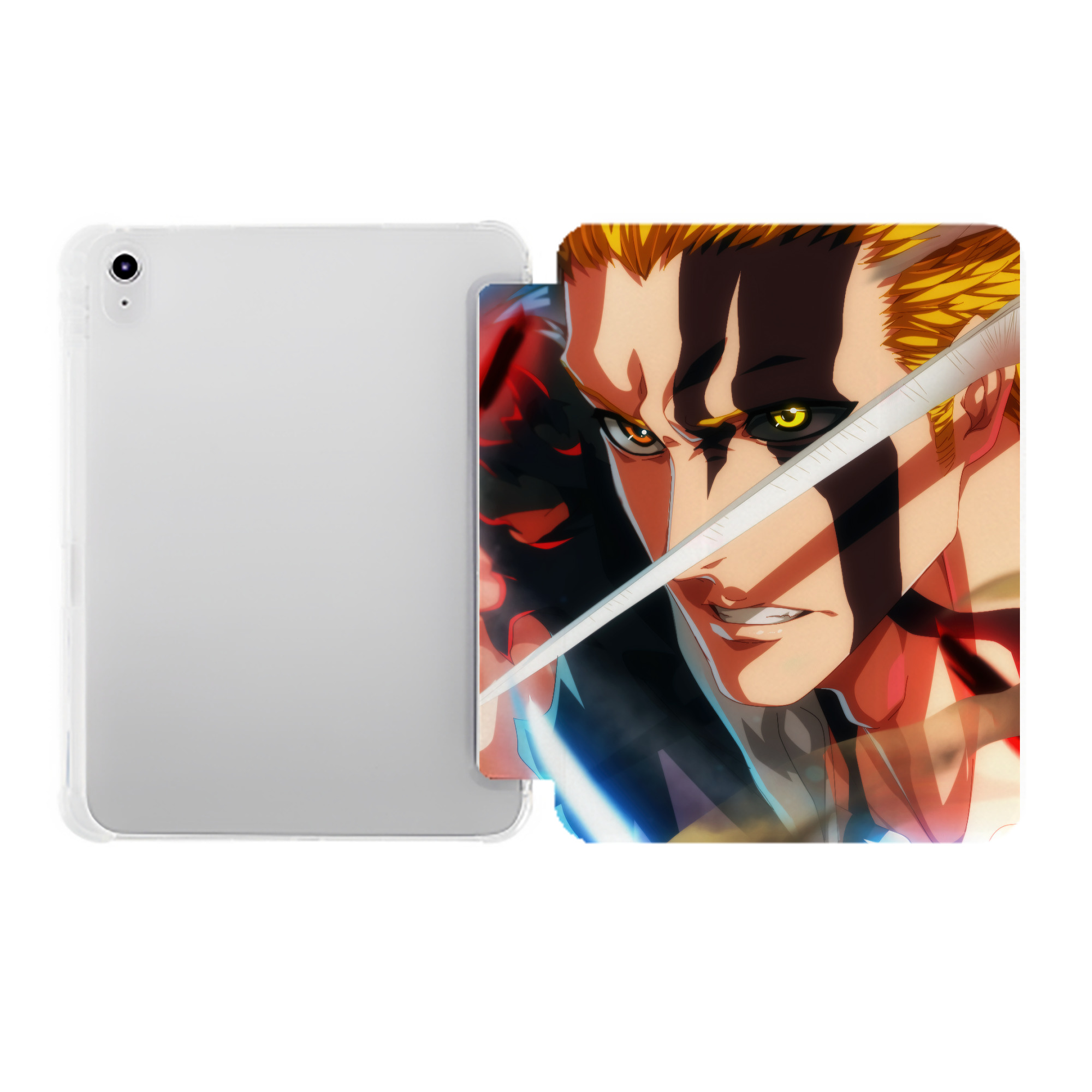 （画像用） ブリーチ BLEACH IPad ケース ペン収納付き 三つ折りスタンド PUレザー×シリコン 対応機種9.5/10.5/10.9インチ